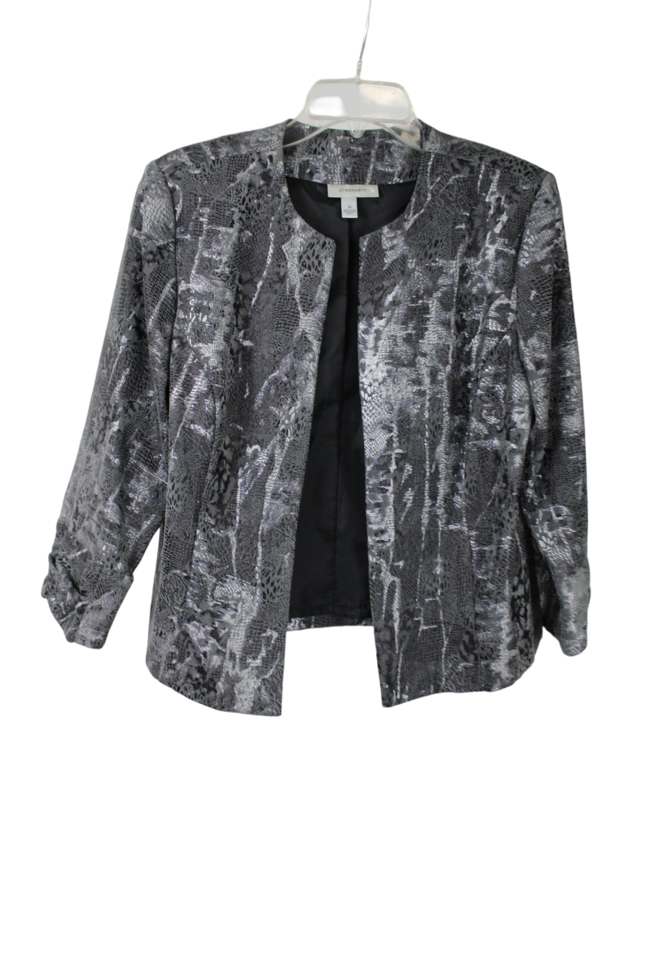 Dresbarn Gray Patterned Light Jacket | M