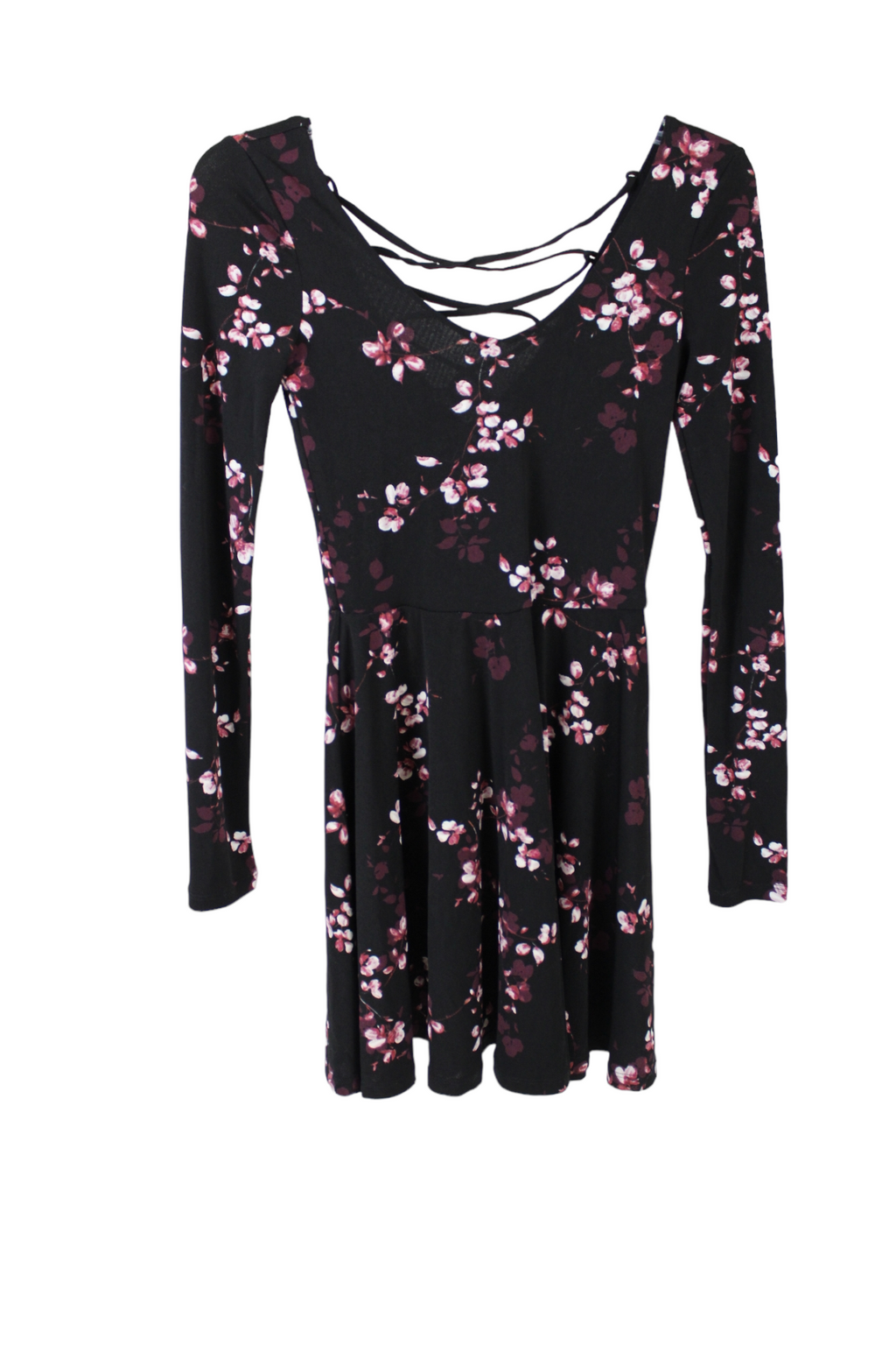 Aeropostale Black Floral Stretch Dress | XS