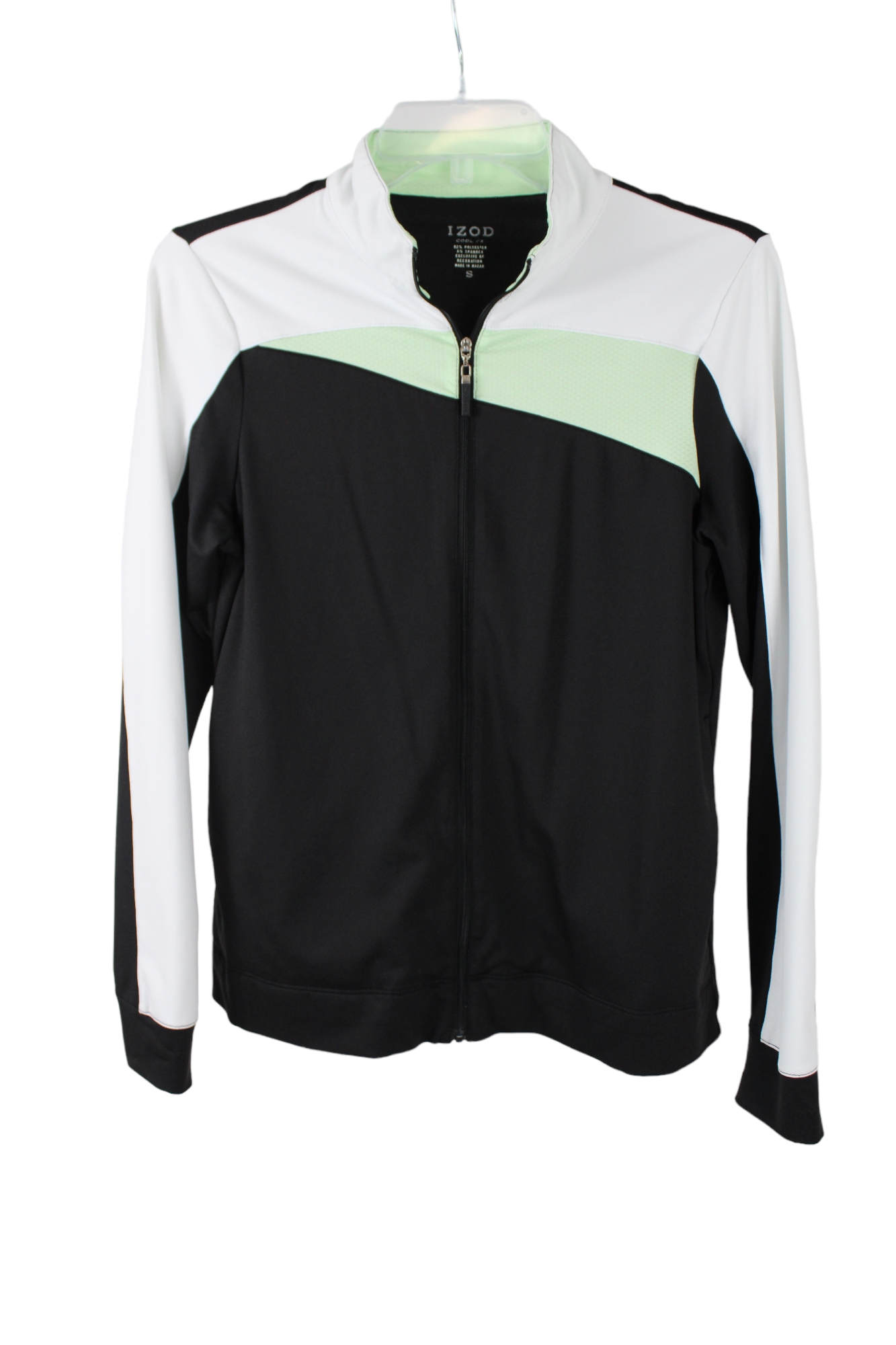 Izod CoolFX Black White Green Light Jacket | S