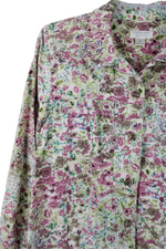 Christopher & Banks Floral Linen Blend Light Jacket | M