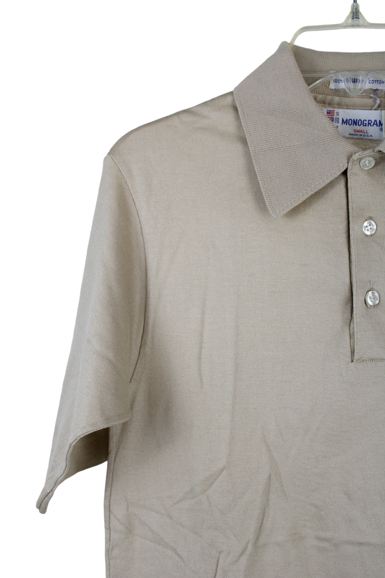 Vintage Monogram Tan Polo Shirt | S